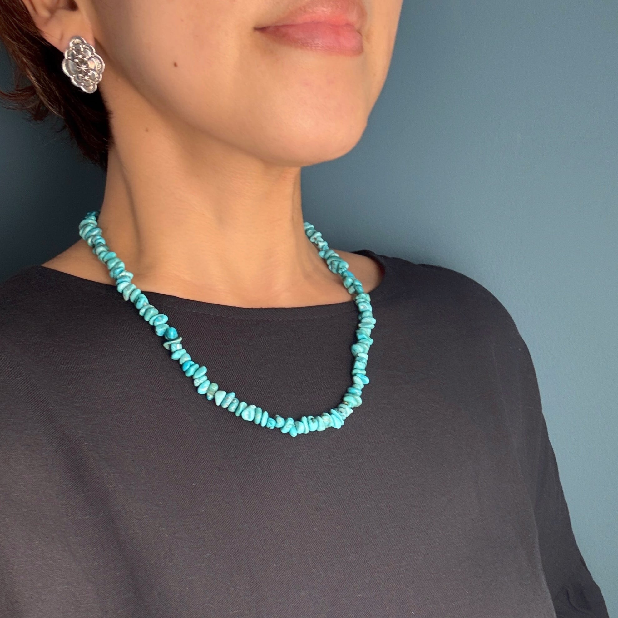 Lagoon Original チベッタン ターコイズ 一連 ネックレス 40/45/50cm