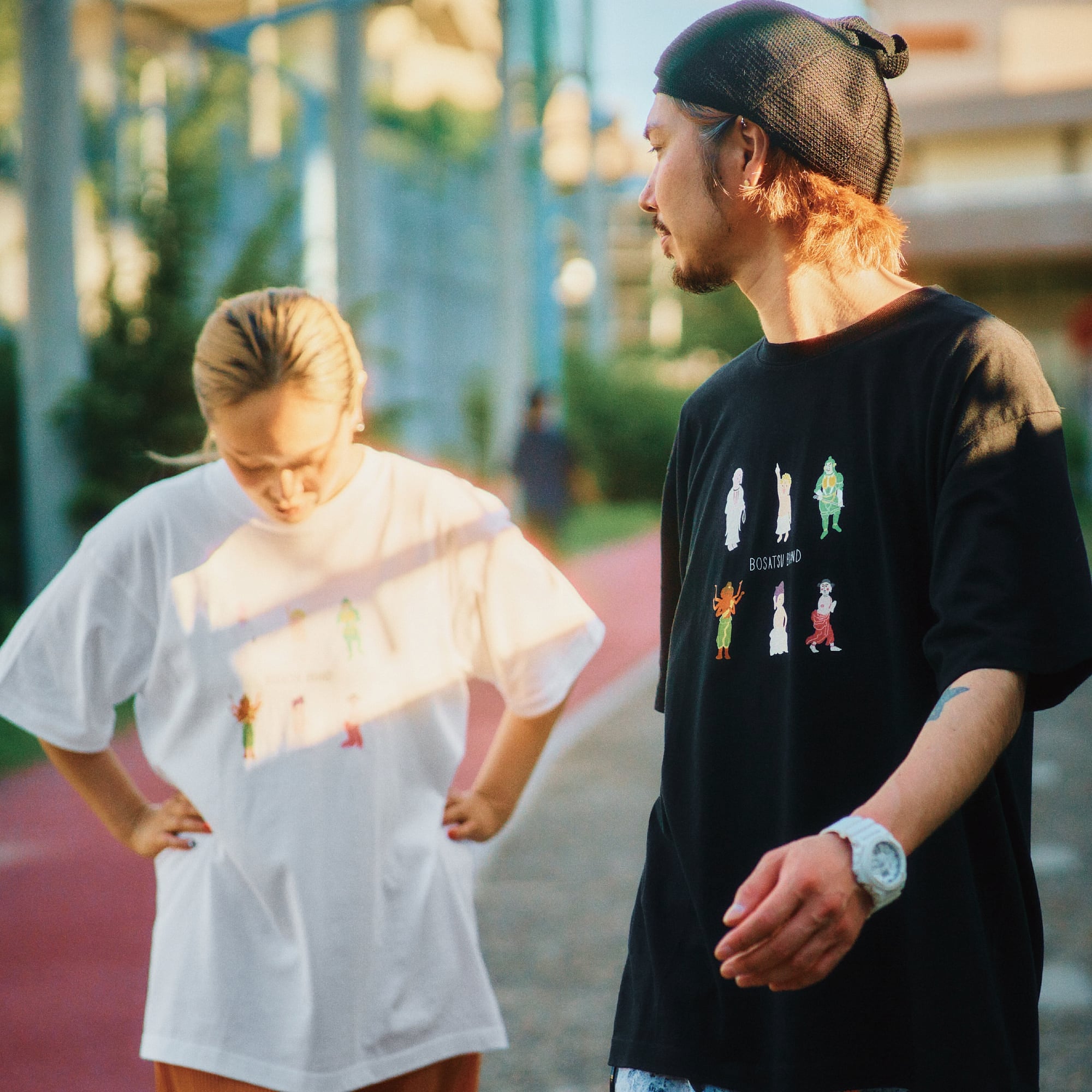 仏像といっしょに 2 ( 4周年記念 ) Tシャツ (プリント) ホワイト 6.2oz