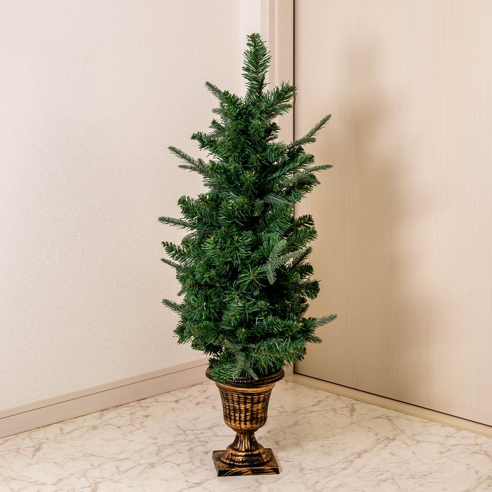 90cm】ポット入りフレアークリスマスツリー（ヌードツリー）(10200) 一年中クリスマスのお店R-dott.〔アールドット〕