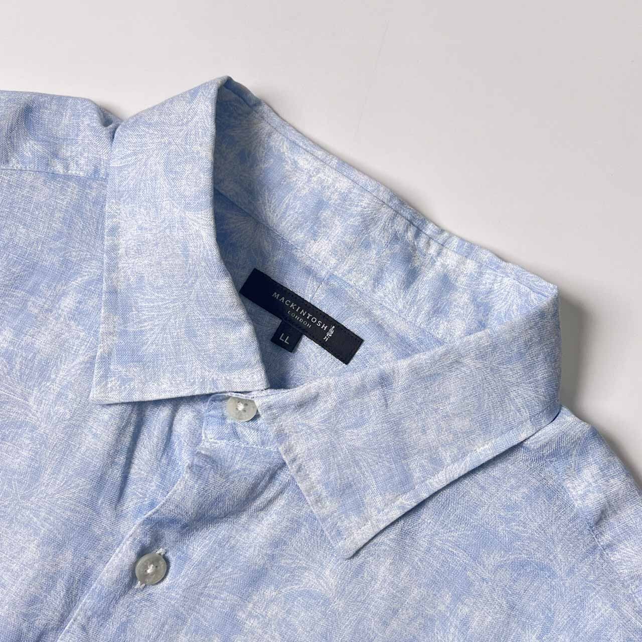 リネン100% MACKINTOSH LONDON マッキントッシュ ボタニカル柄 長袖