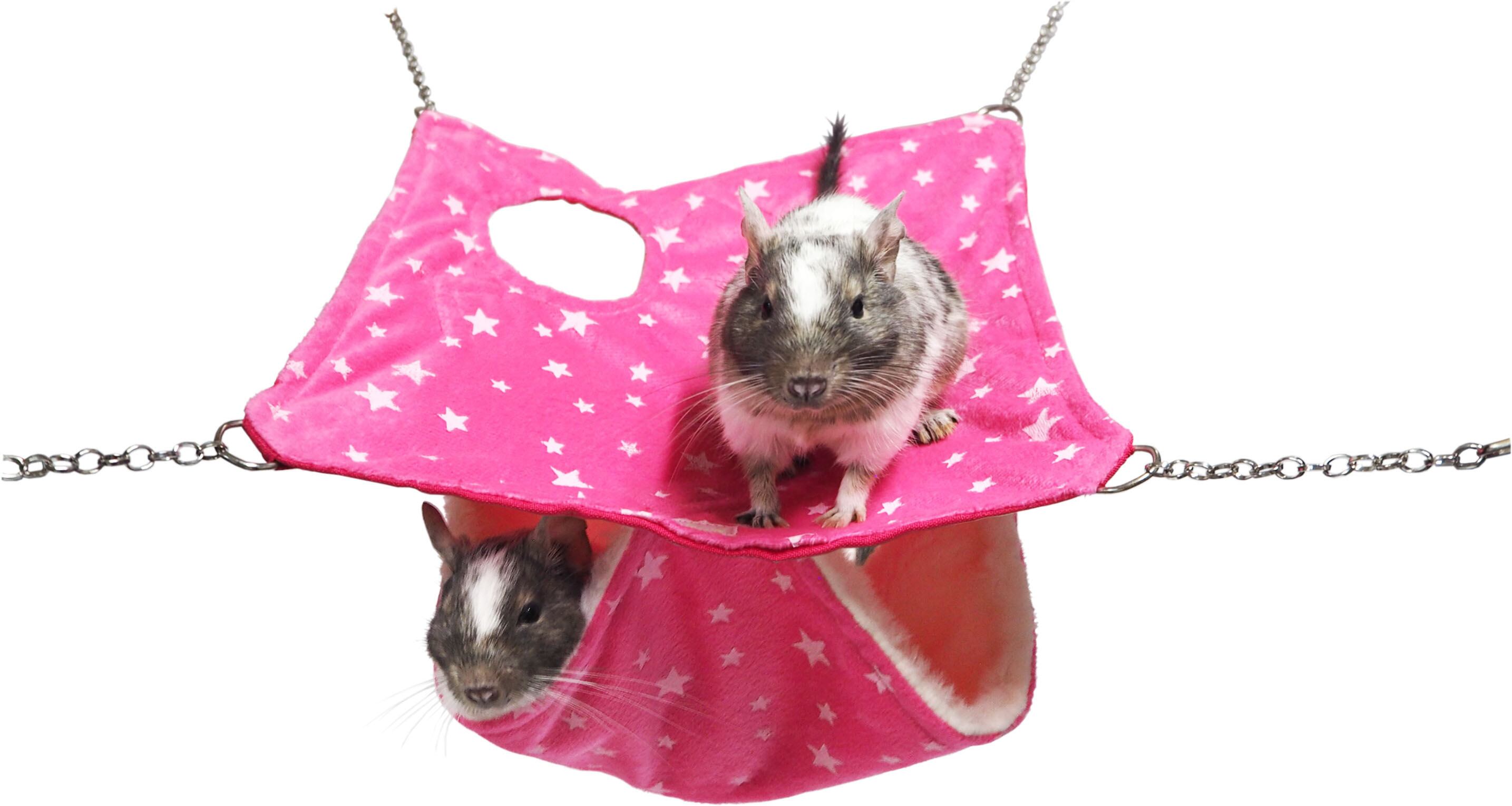 【小動物用品】スターツインハンモック　ピンク/ブルー