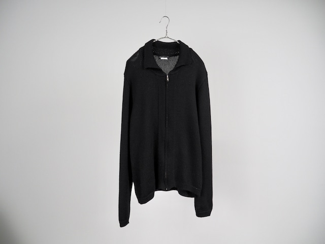 agnes b. homme Zip up wool knit cardigan /made in FRANCE