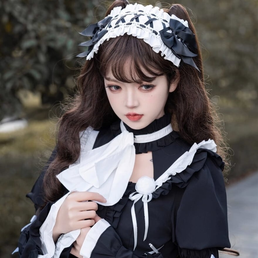 ロリータ ヘアアクセ リボン レース 可愛い 甘ロリ ヘッドアクセ