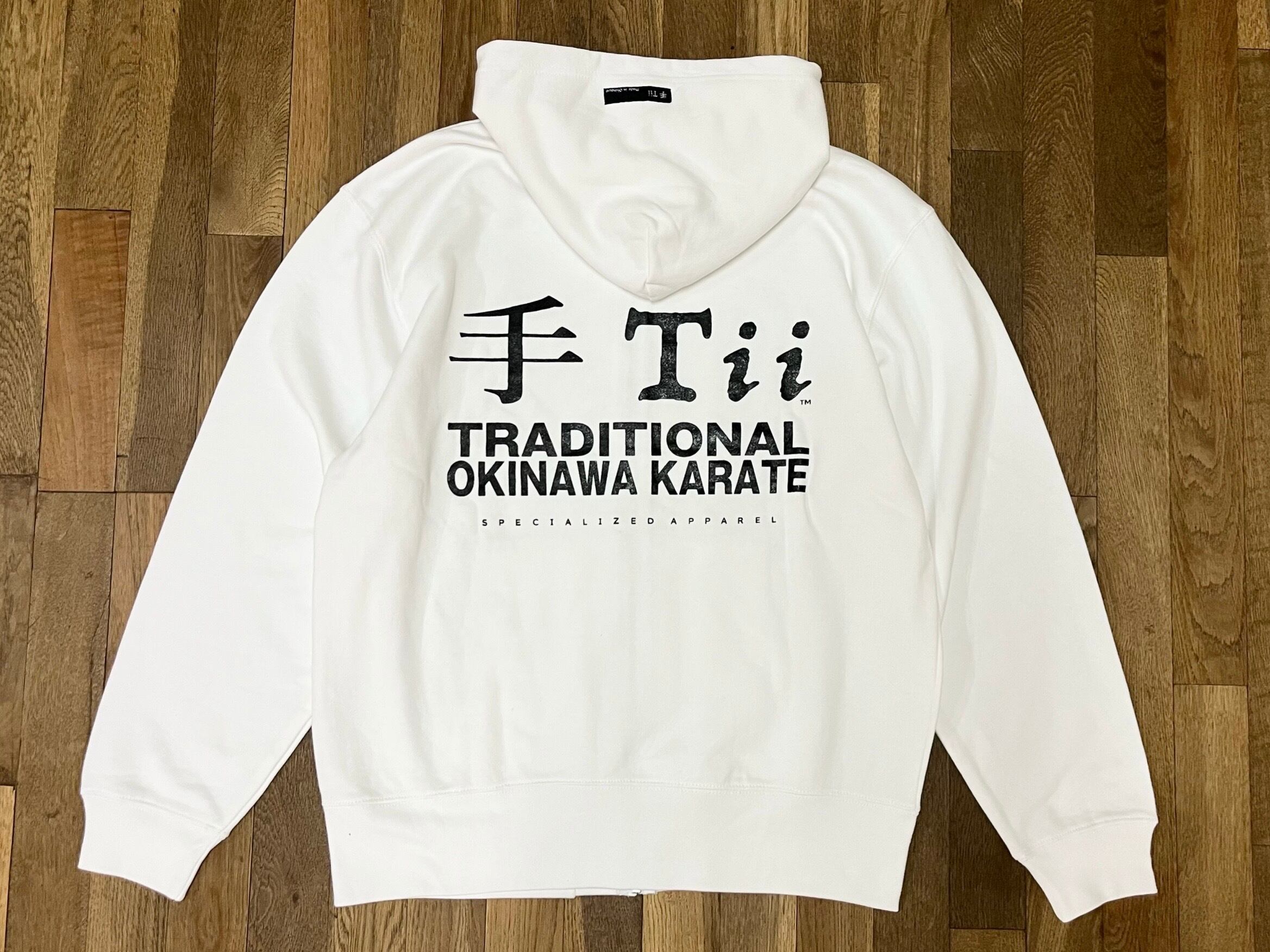 手 Tii LOGO zip up Hoodie / WHITE | 手 Tii