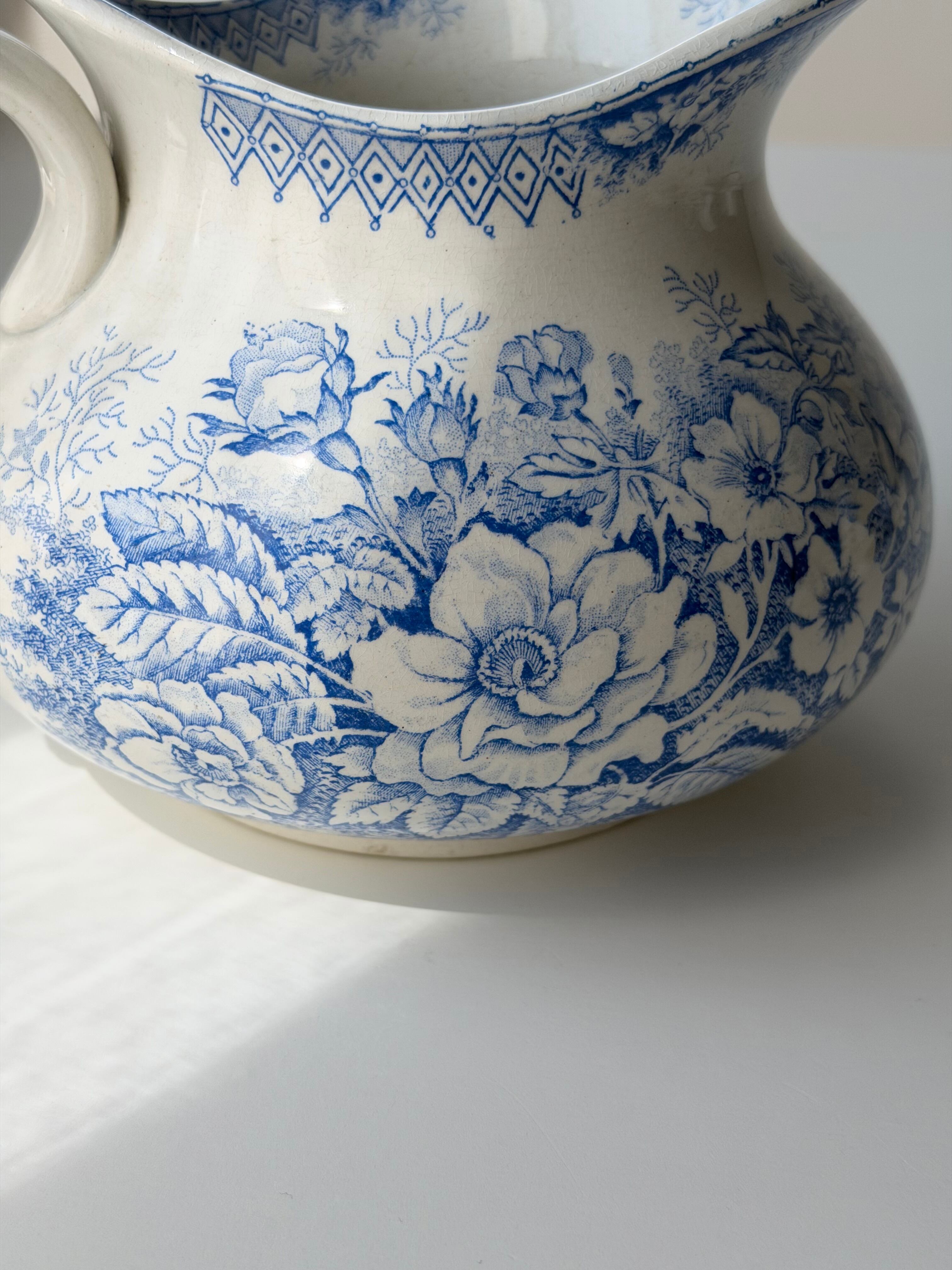 Saint amand サンタマン / “JARDINIERE” blue ピシェ | VIRON antique
