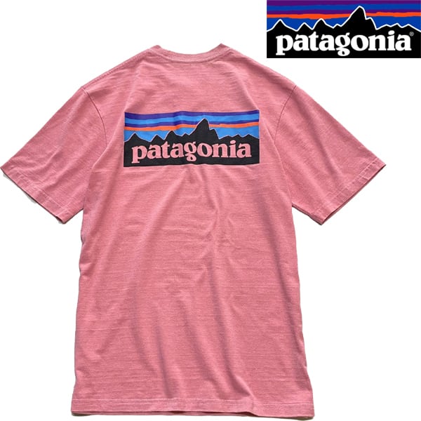 1点物◇パタゴニアPatagoniaバックプリントくすみピンクTシャツ古着