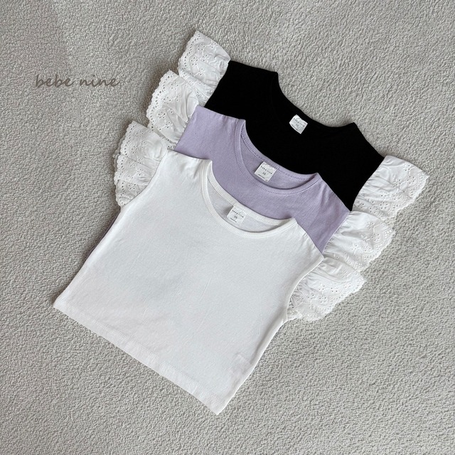 【予約】bebenine / Frilled T-Shirt