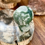 モスアゲート*マッシュルーム107*きのこ*天然石カービング*天然石インテリア*置き物