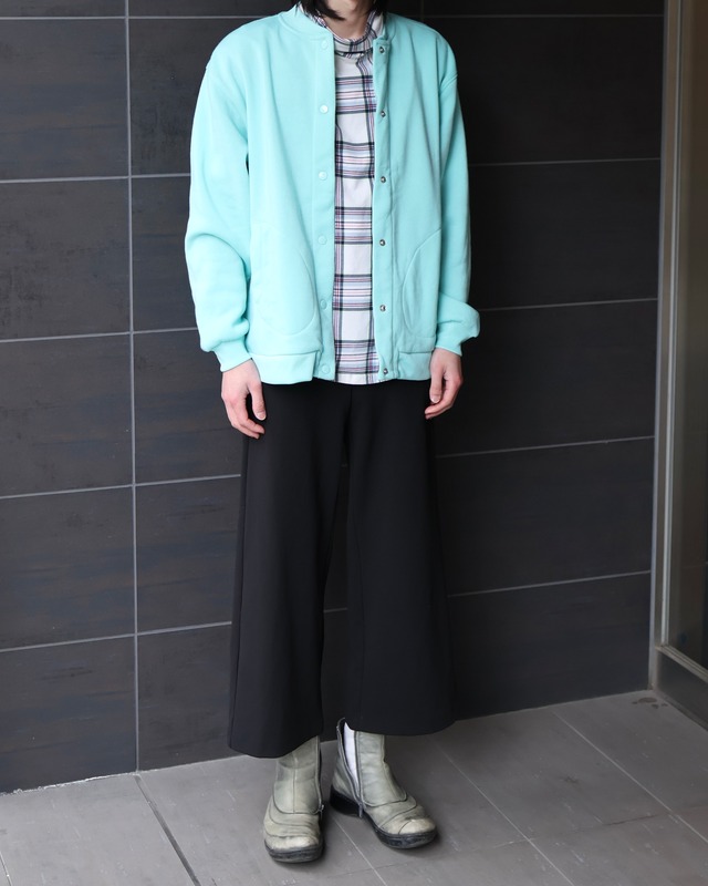Colored no-collar blouson
