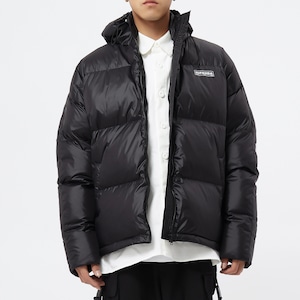 送料無料 【HIPANDA ハイパンダ】メンズ カリグラフィープリント ダウンジャケット MEN'S CALLIGRAPHY PRINT DOWN JACKET / BLACK