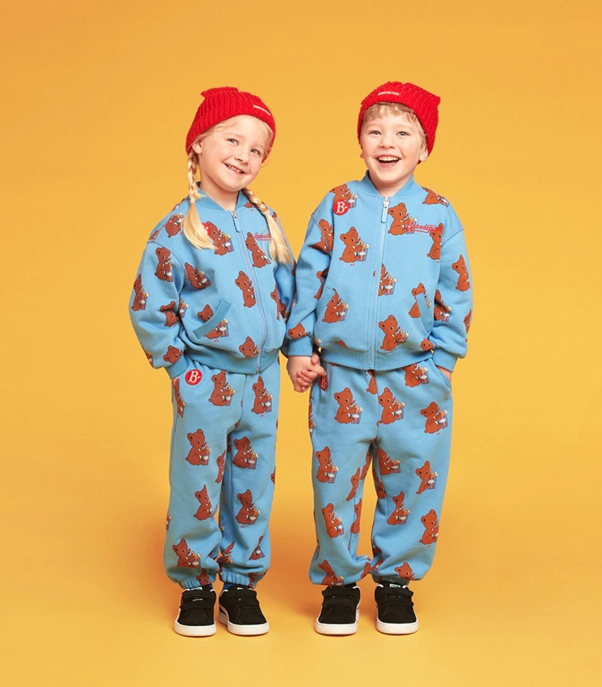 BEBE DE PINO] All over witty bear zip up jacket 正規品 韓国