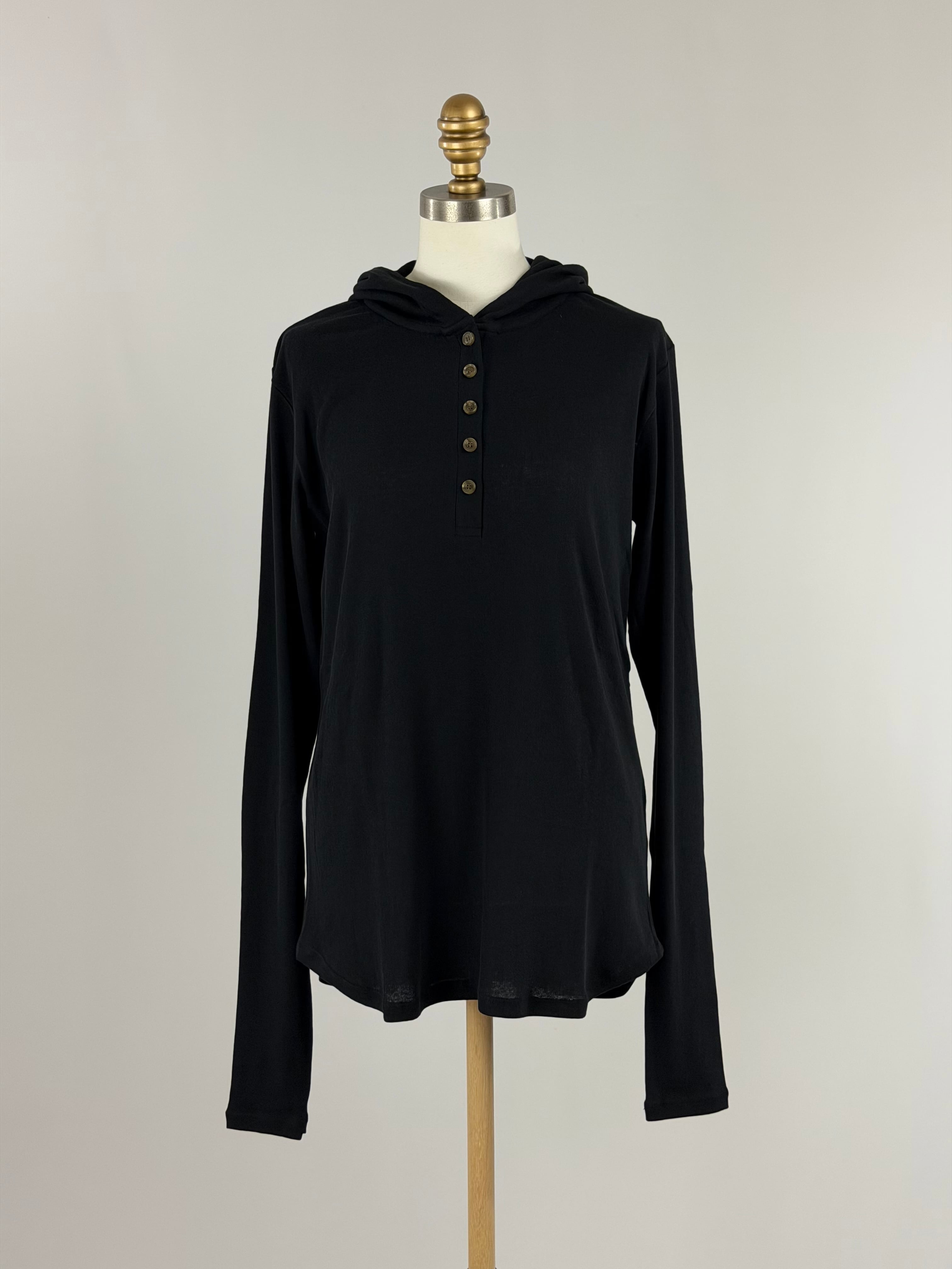 HENRY HOODIE LONGTEE|ブラック|YENN