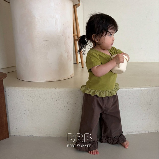 《予約》送料無料【Bella bambina】bebe)  Ribbed Pants