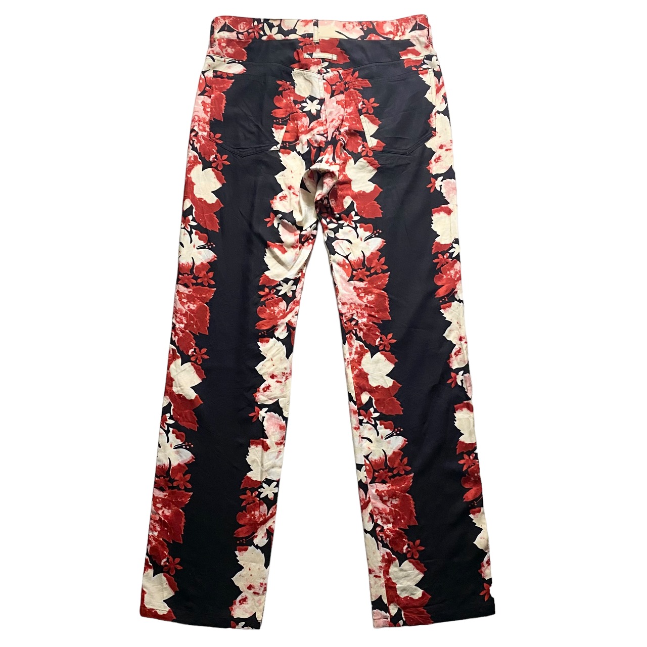 JEAN PAUL GAULTIER HOMME botanical border rayon pants
