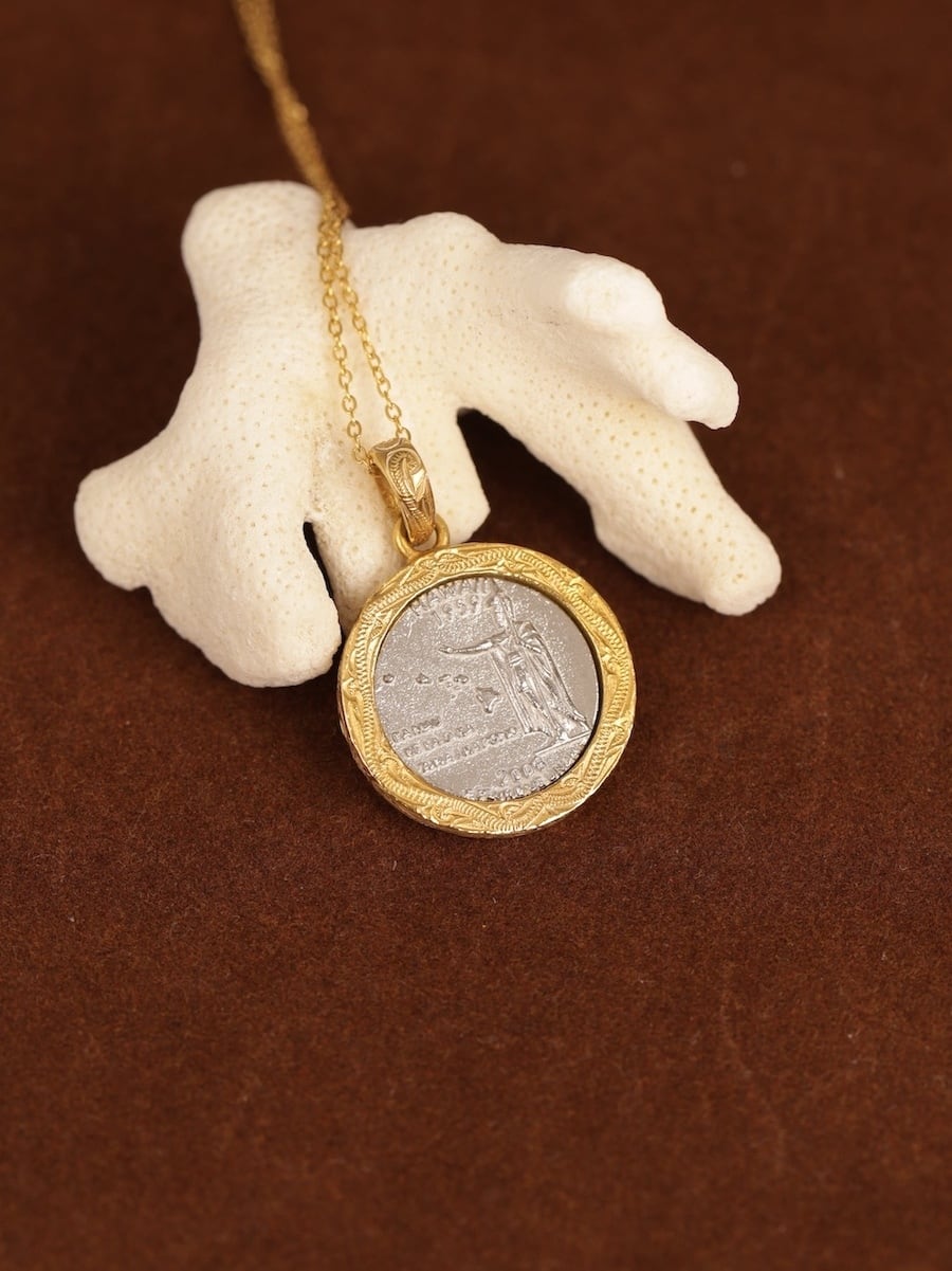 316L hawaiian coin necklace #n12 | rani