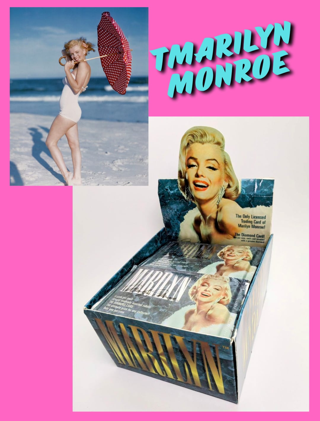 【送料無料！】VINTAGE トレーディングカード 単品 （1個=9CARDS）【マリリン・モンロー（Marilyn Monroe)ダイヤモンドカード】〚アメリカン雑貨 アメトイ〛