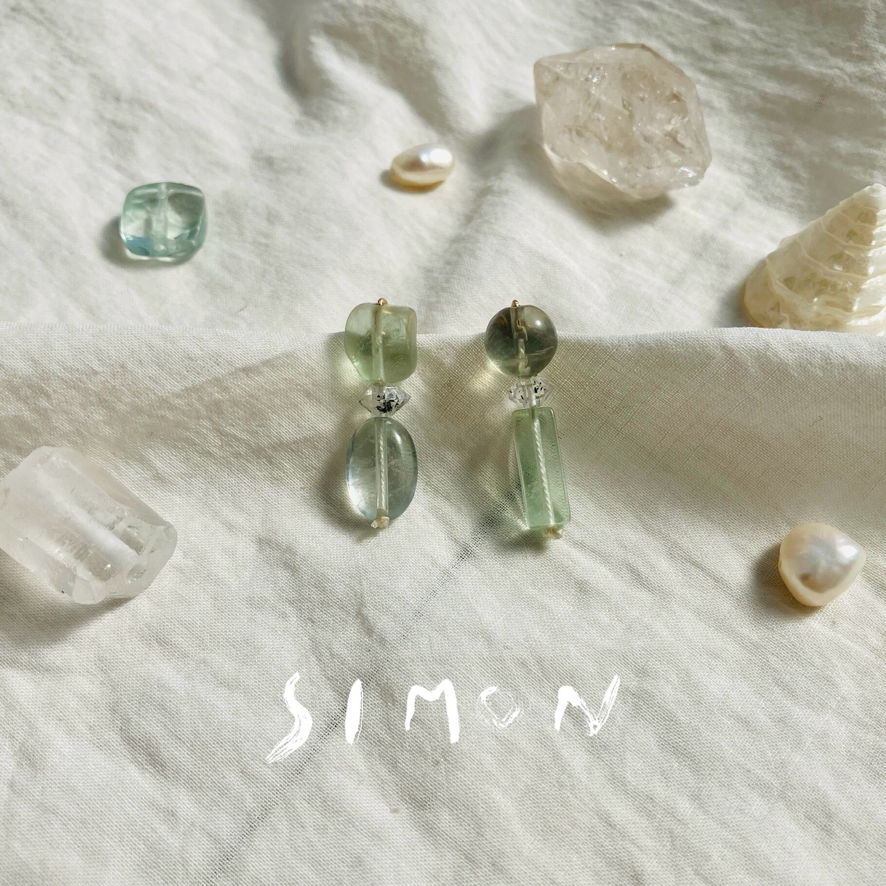 Loofah 糸瓜 K14gfスタッドピアス 1点もの | simon