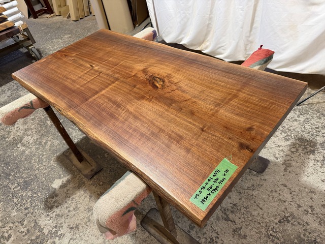 ブラックウォールナット9771　一枚板無垢 乾燥材　1450ｘ720-730ｘ50mm カウンター　ローテーブル　センターテーブル　テーブル