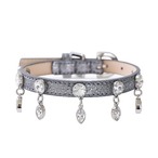 Bloom collar Swarovski グレー
