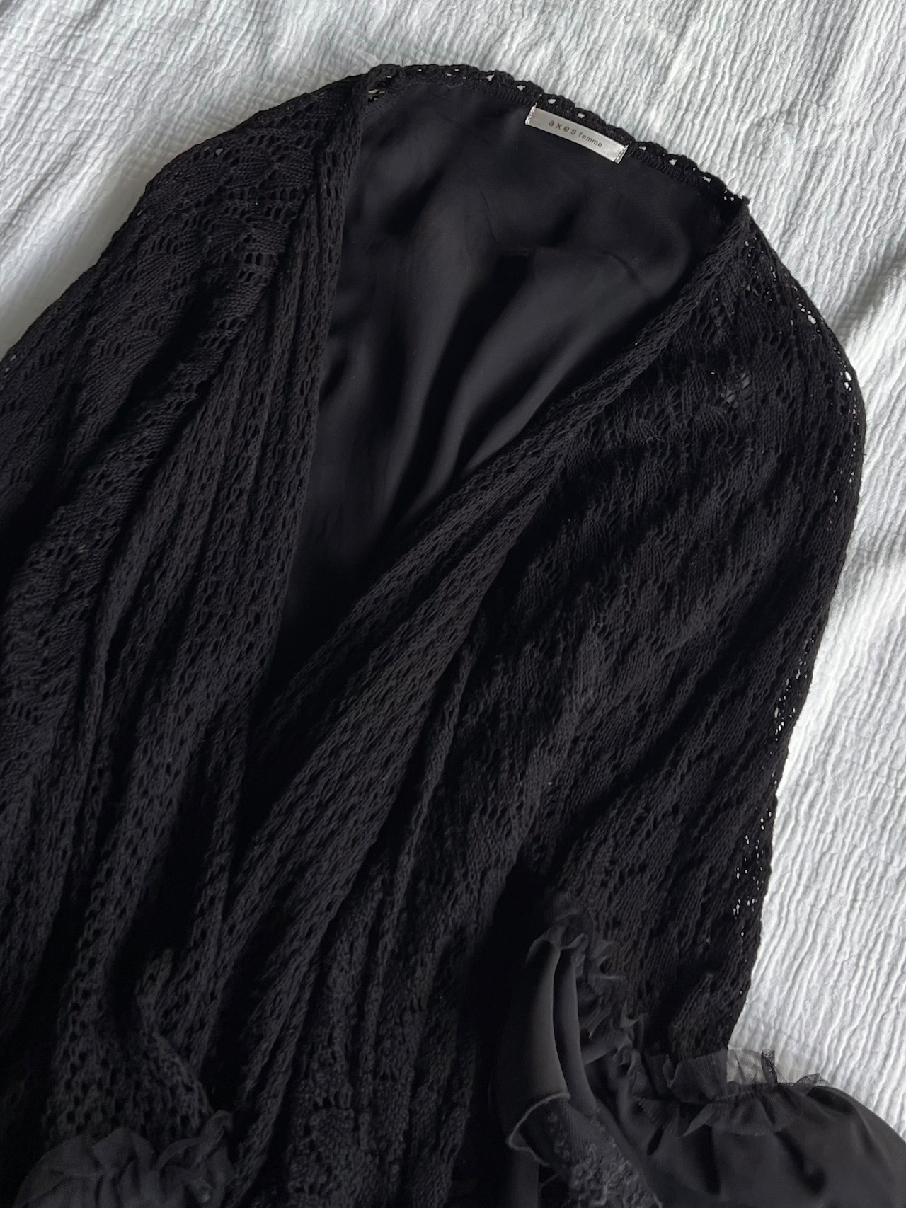 "axes femme" Lace-up Frills Bolero