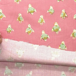 Cdr555◆50cm◆S◆綿100%シーチング生地◆カメ柄