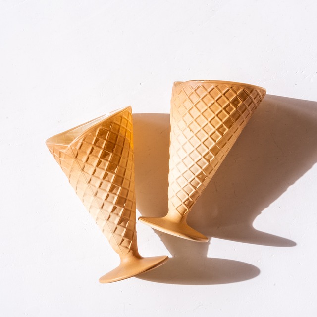 Waffle Cone Ice Cream Glass