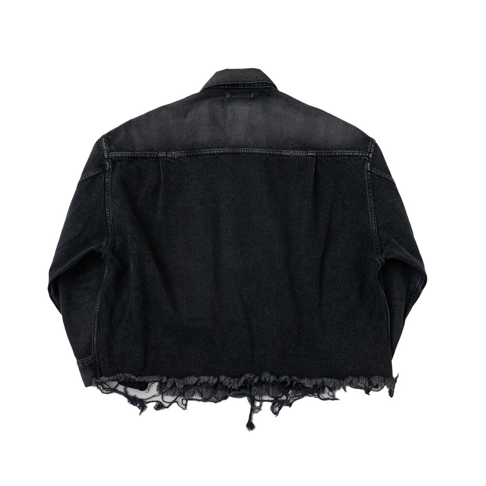 doublet CUT OFF OVERSIZED DENIM JACKET (BLACK) 23AW13BL174 doublet CUT OFF OVERSIZED DENIM JACKET (BLACK) 23AW13BL174