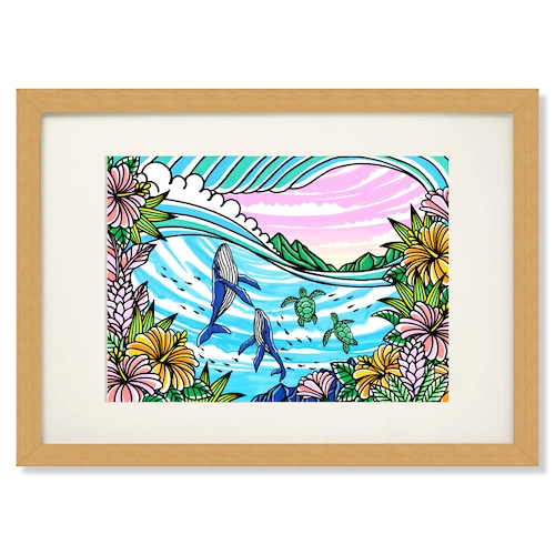 Art Print A4（Under the Sea）with Frame