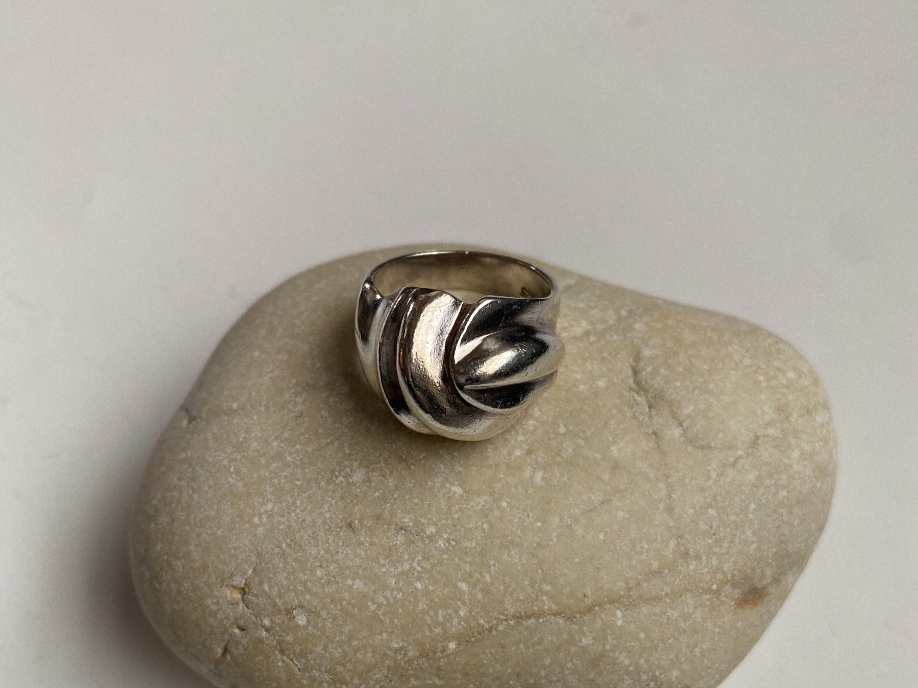 vintage silver925 abstract design ring15号