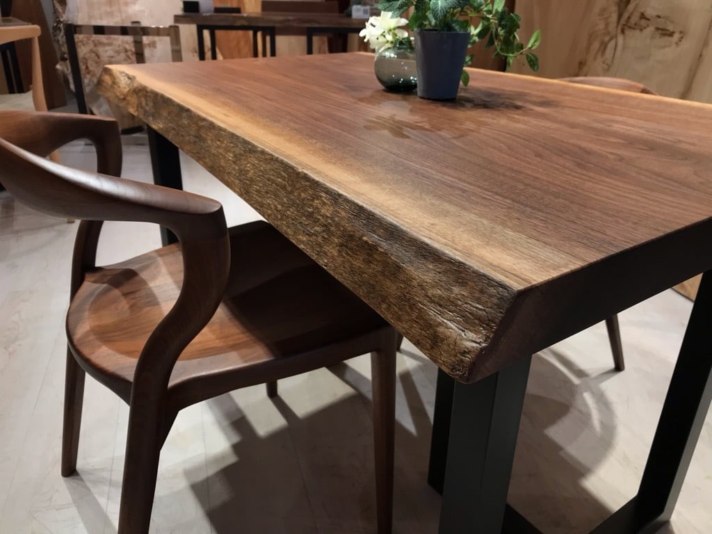 ウォールナット　　一枚板テーブル　　　天板のみ ウォールナット_1200×800×54_横浜元町店_テーブル天板/一枚板 251477-1