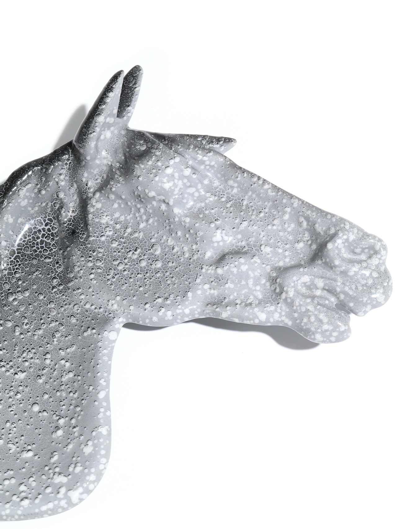 ENAMEL HORSE TRAY(GRAY)