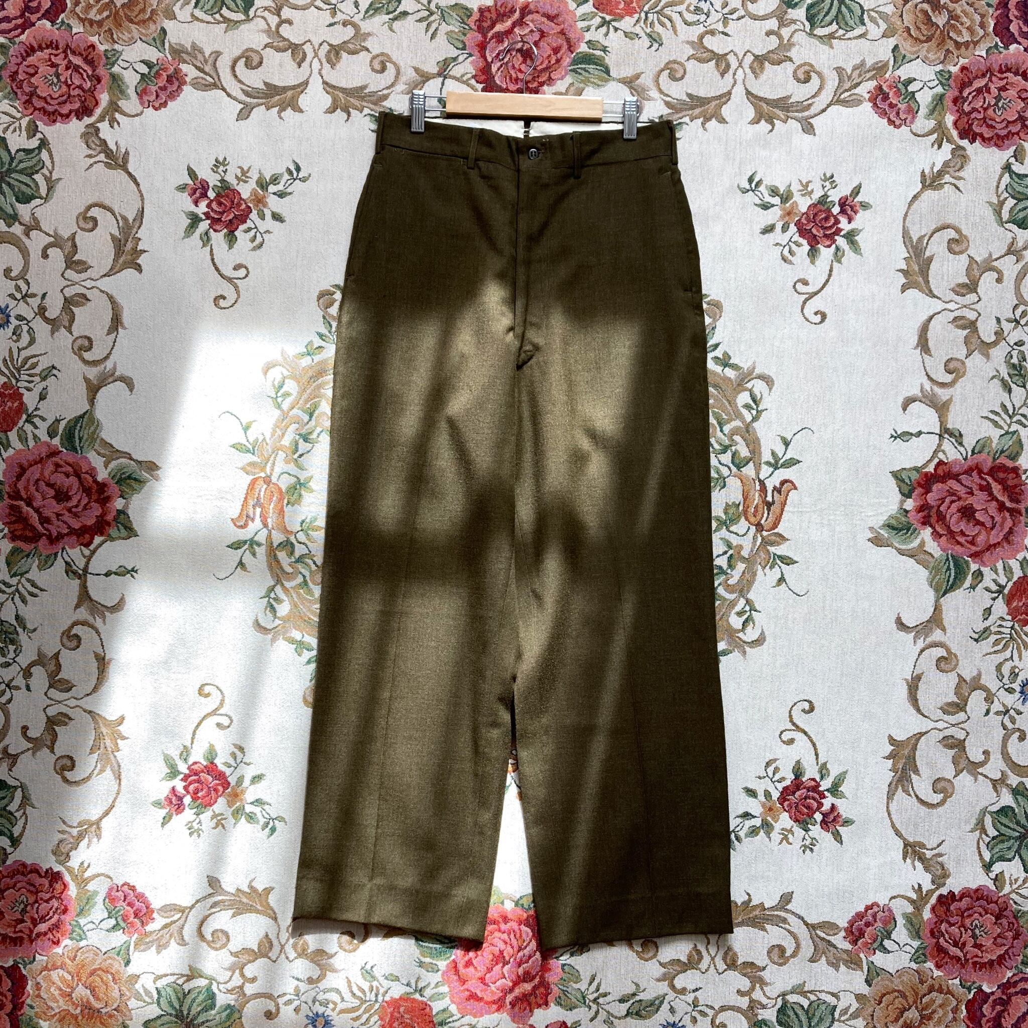 50s' vintage military wool pants