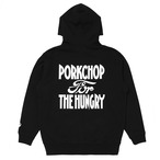 HUNGRY ZIP UP HOODIE/BLACK