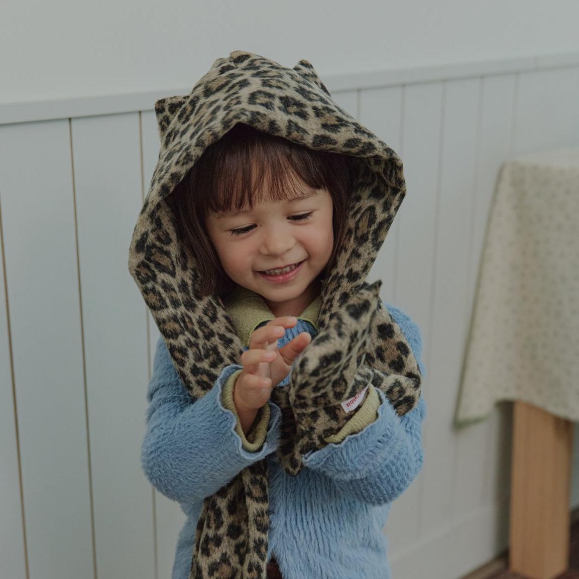 «予約»«Urban rabbit» レオパードフードマフラー