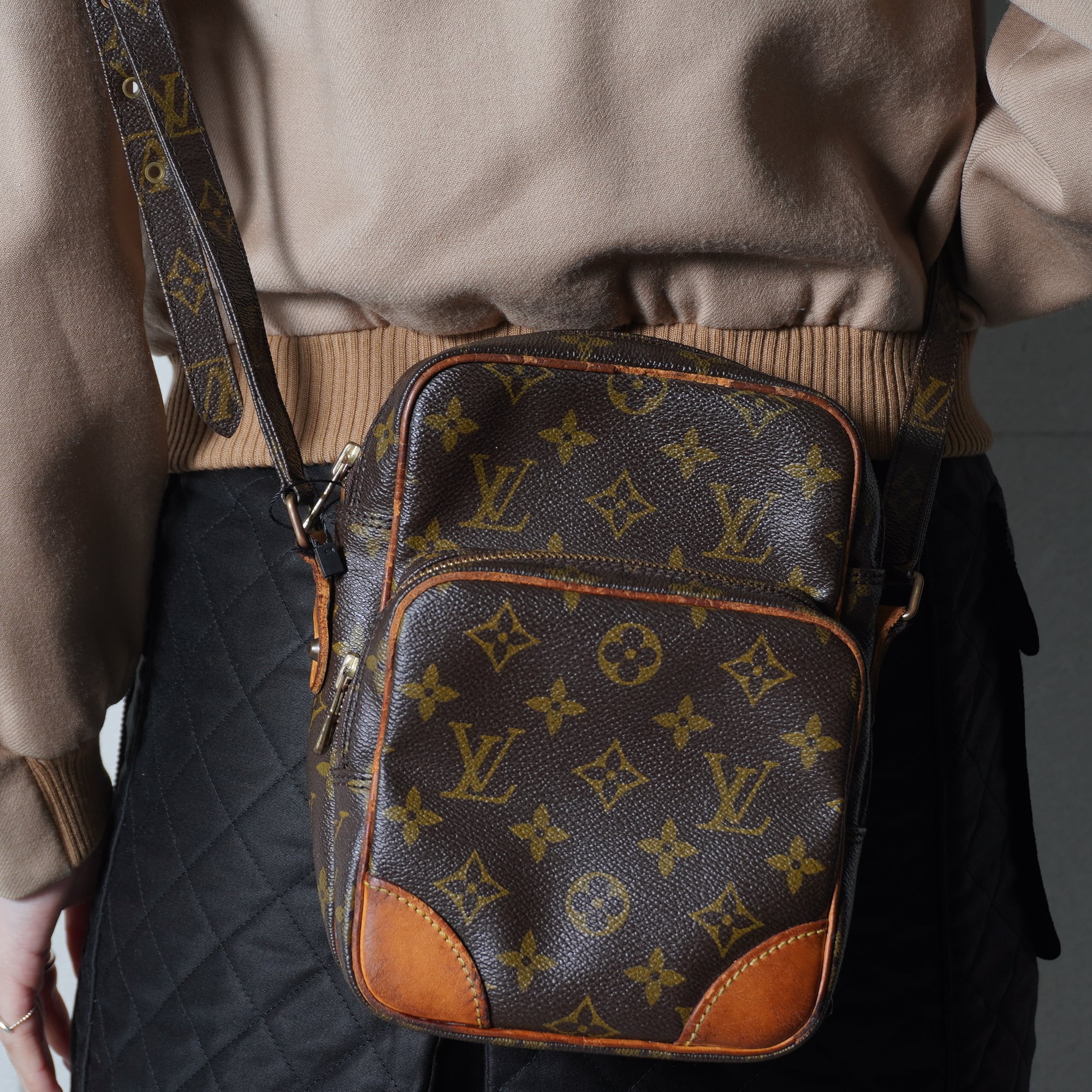 LOUIS VUITTON】ルイヴィトン アマゾンモノグラム レザーショルダー
