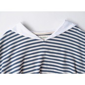 ネイビー×ホワイトボーダー セーラーカラープルオーバー i0335