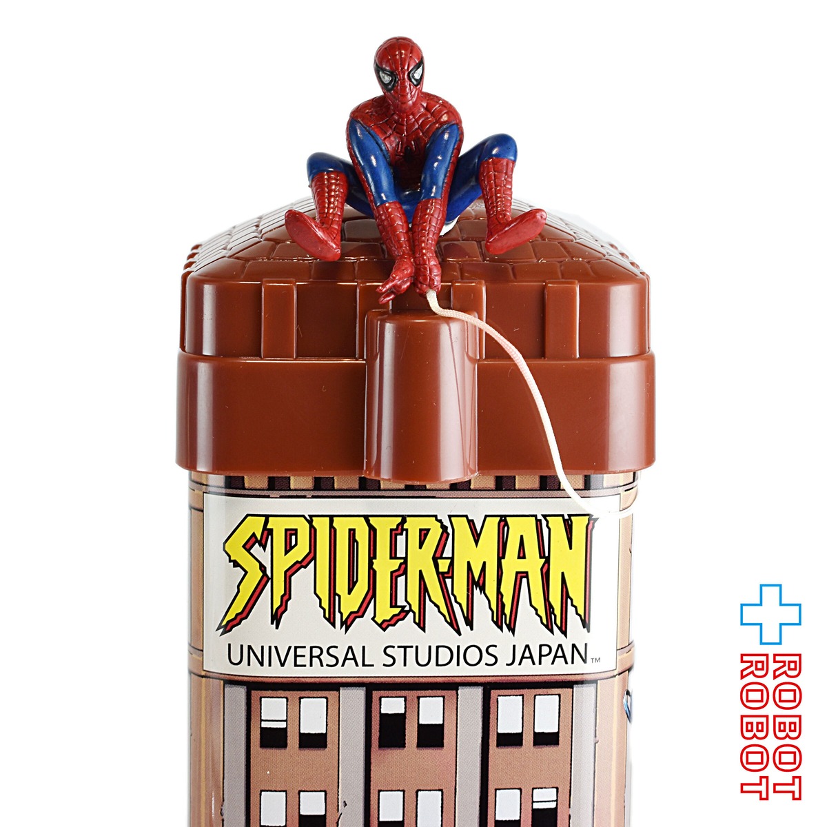 USJ スパイダーマン フィギュア付き スーベニア お菓子缶ケース 