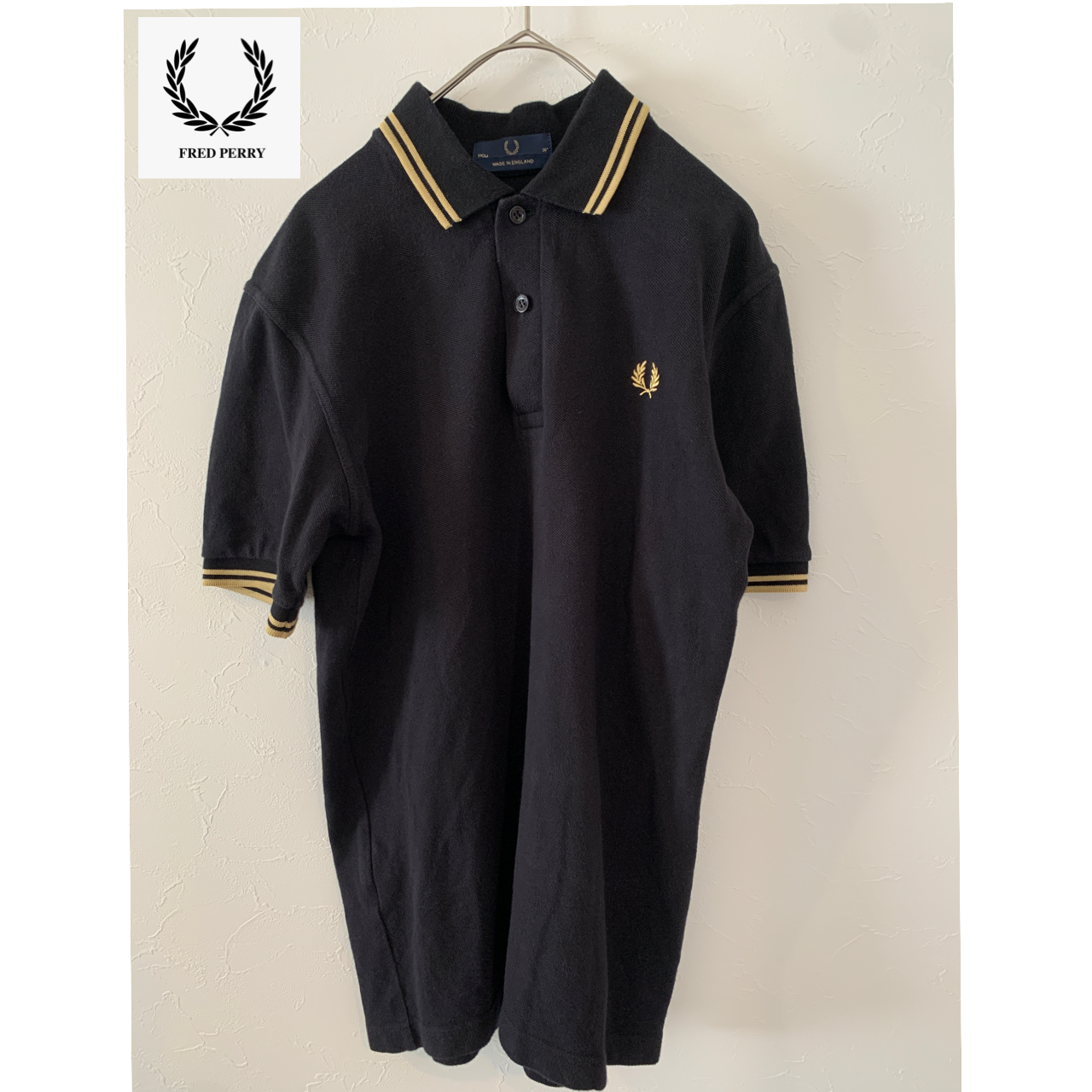 FREDPERRY】ブレットペリー/ポロシャツ/黒/イギリス製 | 古着屋手ぶら