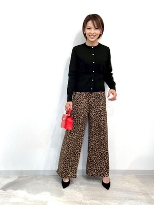 アートプリントマイクロサテンワイドパンツ