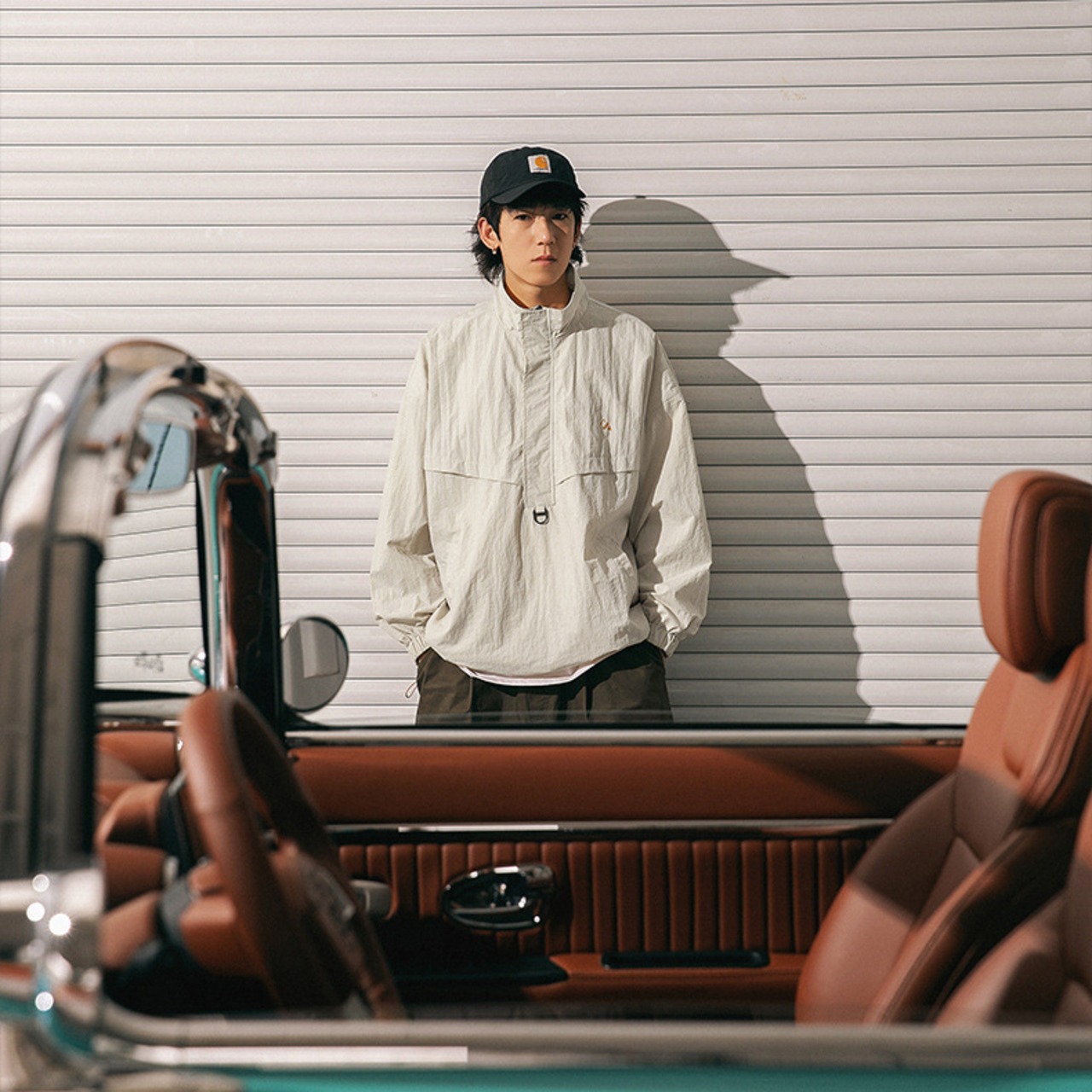 ストリート ハーフジップ防水ジャケット T751