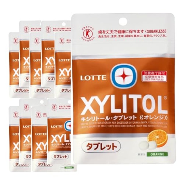 キシリトール ロッテ キシリトール・タブレット(オレンジ) 35g(70粒)×10個