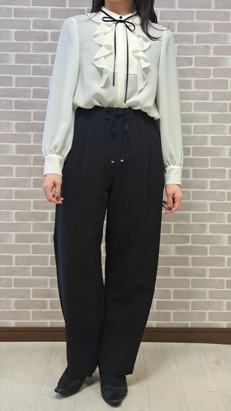 フォーマル対応 PASSIONE ワイドパンツ セットアップ対応 No.616607 黒 ブラック サイズ38 9号 Mサイズ パシオーネ