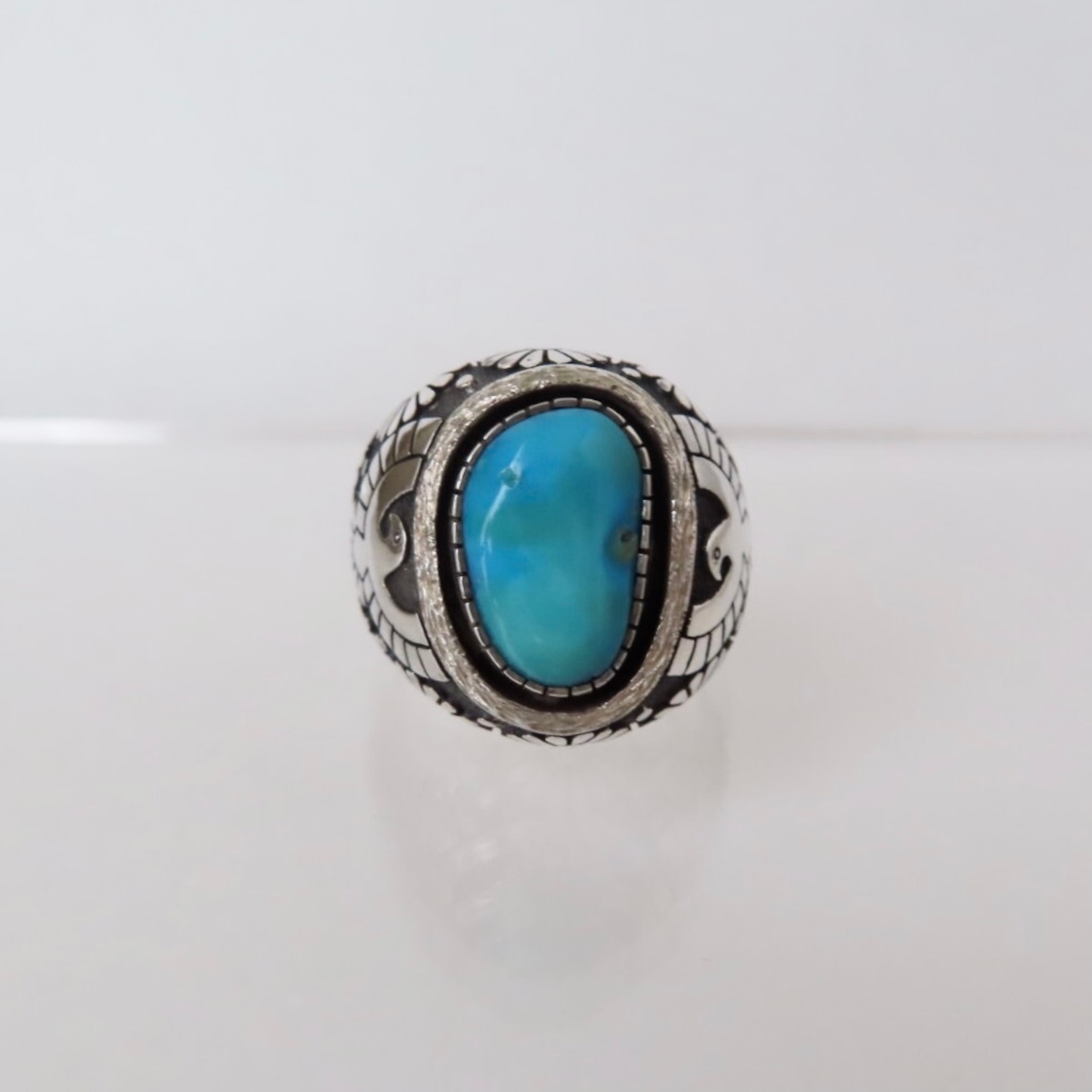 『一点物』”Blue Gem Turquoise” Ring