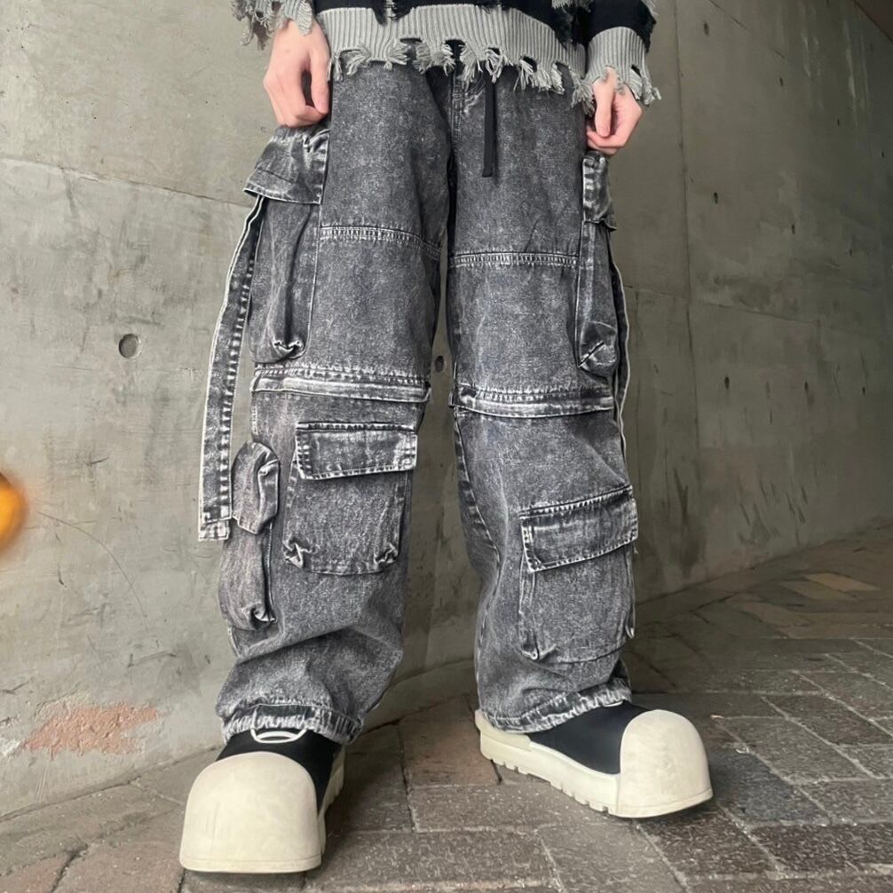 2way cargo pants 890737 パンツ ストリート サブカル 地雷系  ユニセックス オーバーサイズ