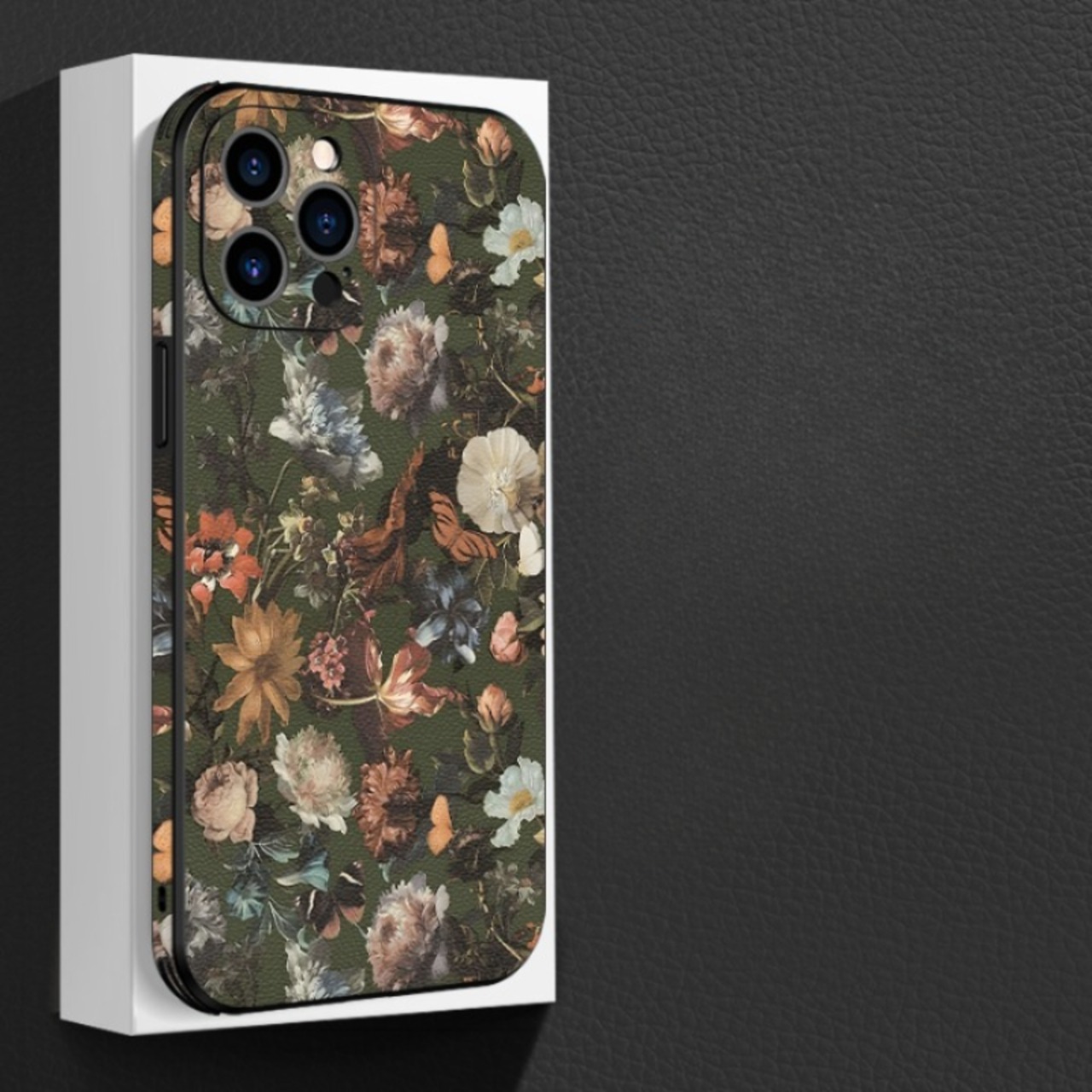 ヴィンテージフローラルプリントiPhoneケース 2type W10269