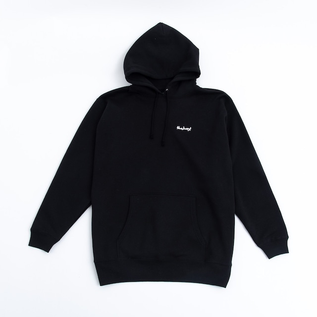 SHOEHURRY! SMALL LOGO SWEAT HOODIE (BLACK/WHITE) | 裏起毛パーカー(ブラック/ホワイト)