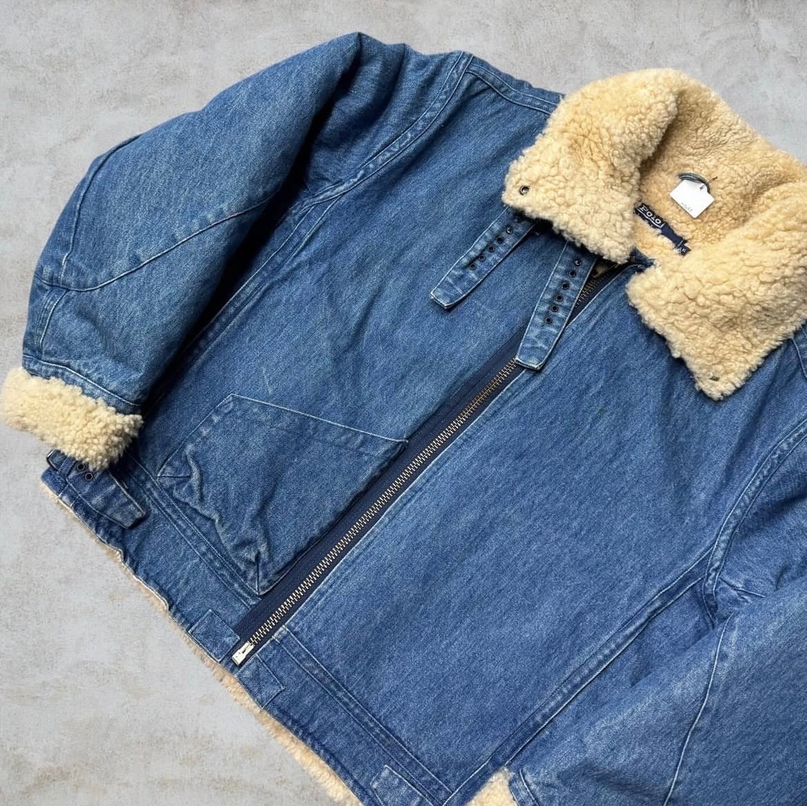 Special!!】 90's Polo by Ralph Lauren Denim Shearing Jacket ''B-3