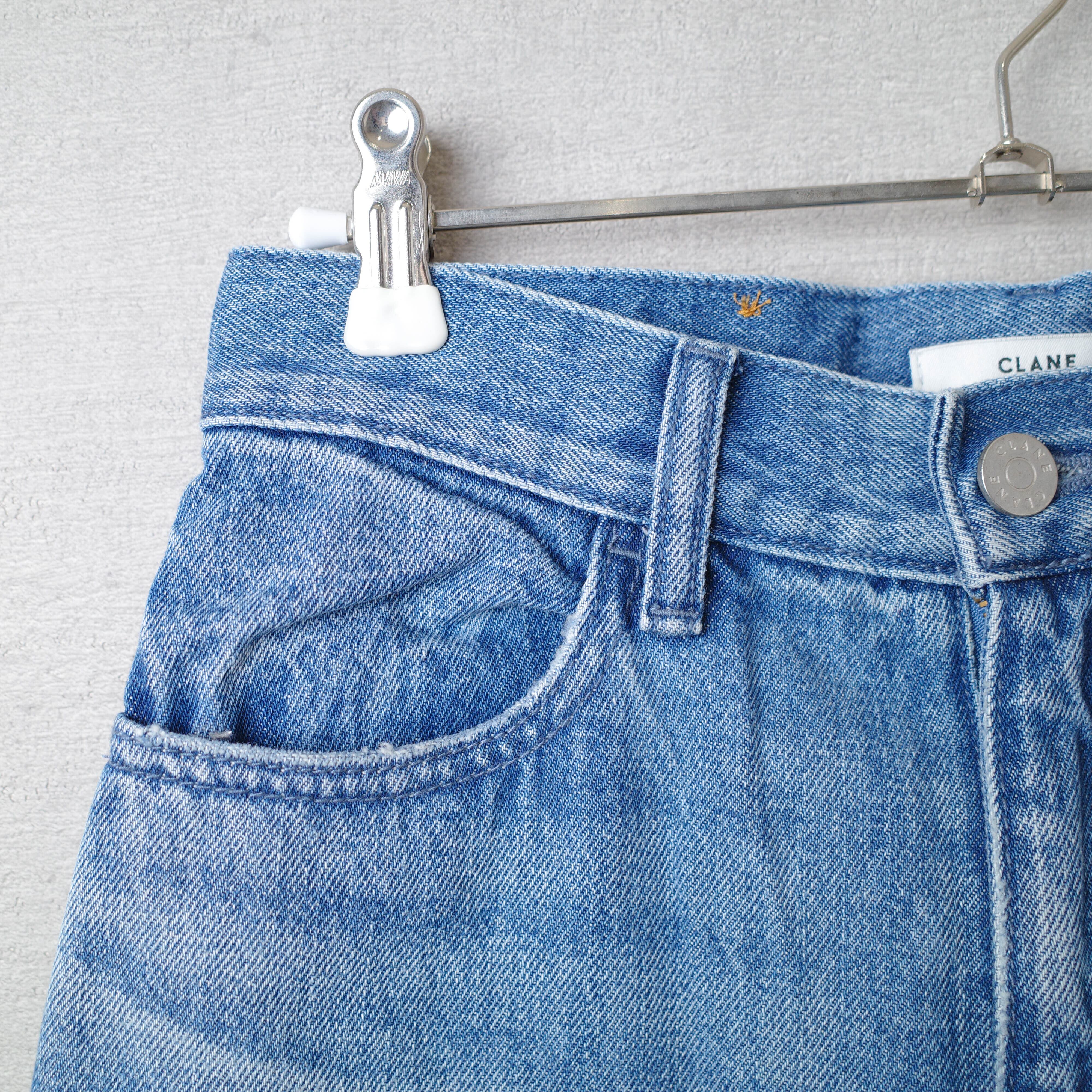 [NEW] CLANE	DENIM FLARE PANTS BLUE 15111-7361