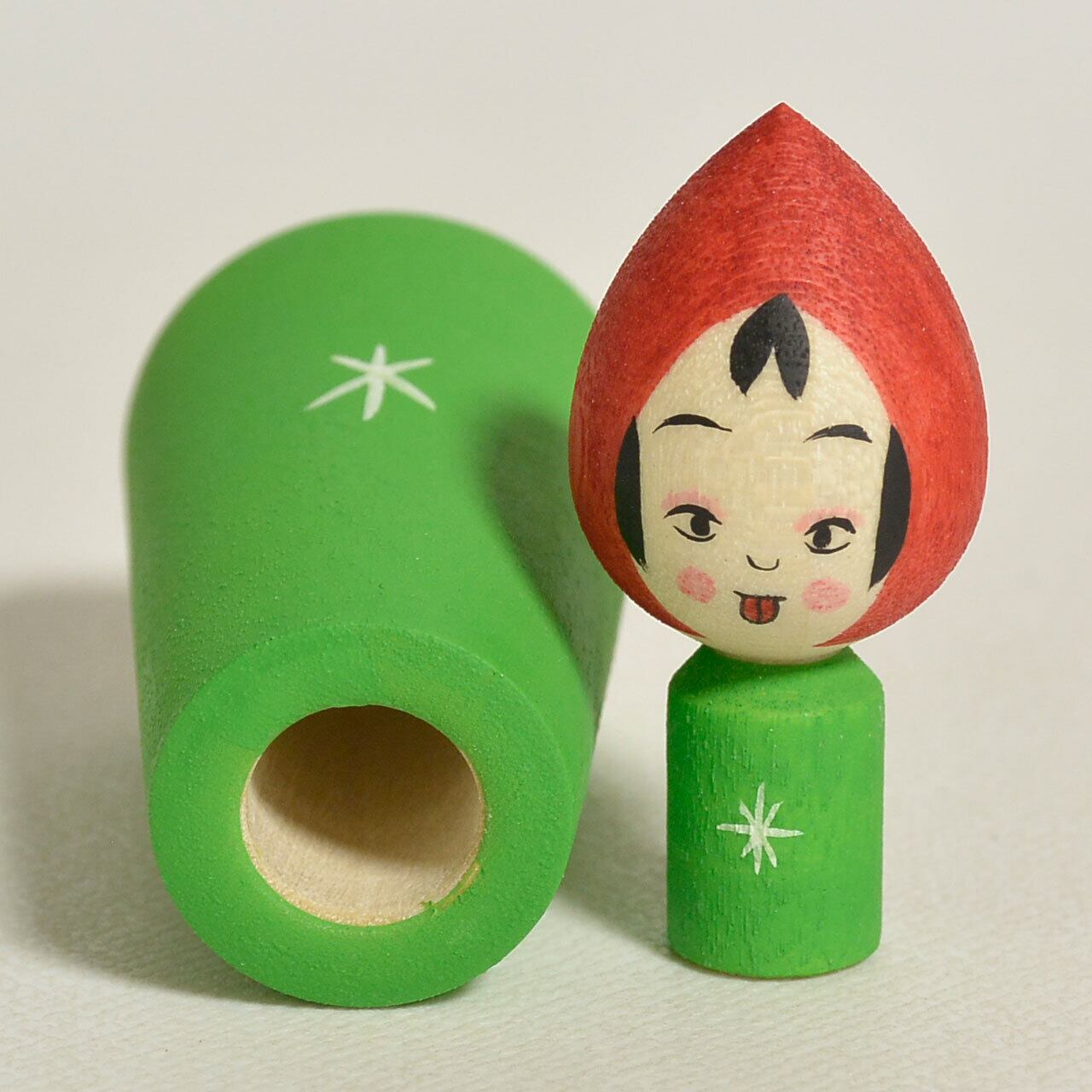 キャンドルちゃんこけし 約2寸 約6cm 鈴木明 工人（作並系）#2419