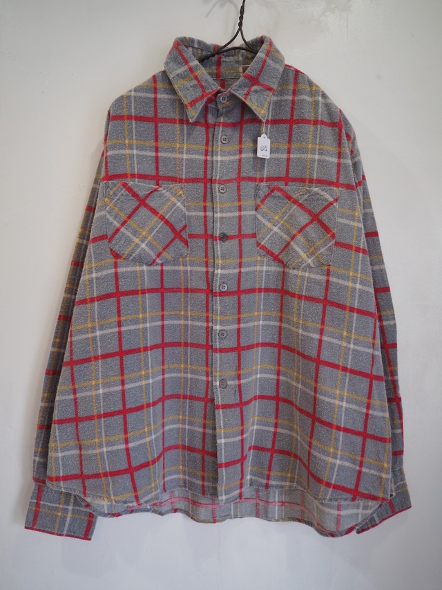 1980’s VAN CORT Plaid Print Flannel Shirt／L